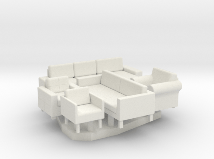 Furniture Group - HO 87:1 Scale 3d printed 