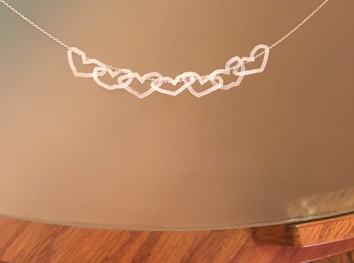 Interconnected Hearts 3d printed Chain not included