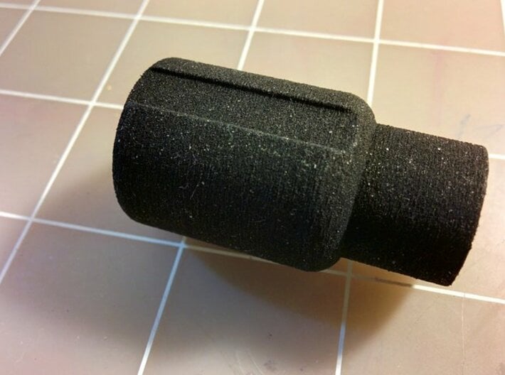 Airsoft Muzzle Amplifier (14mm Self-Cutting Thread 3d printed 