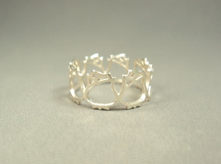 Roses Ring (Size 4-7) 3d printed Roses Ring is silver is spectacular.