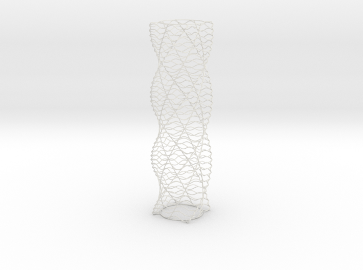 Curved Wire Spiral Square Shape L 3d printed