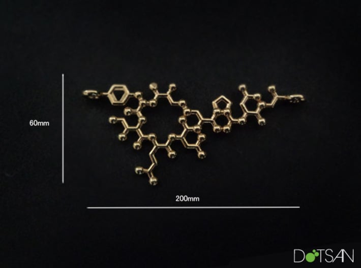 Oxytocin Molecule 3D printed Pendant Necklace  3d printed 