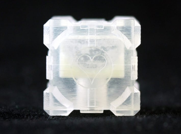 Companion Cube 3d printed Frosted Ultra Detail