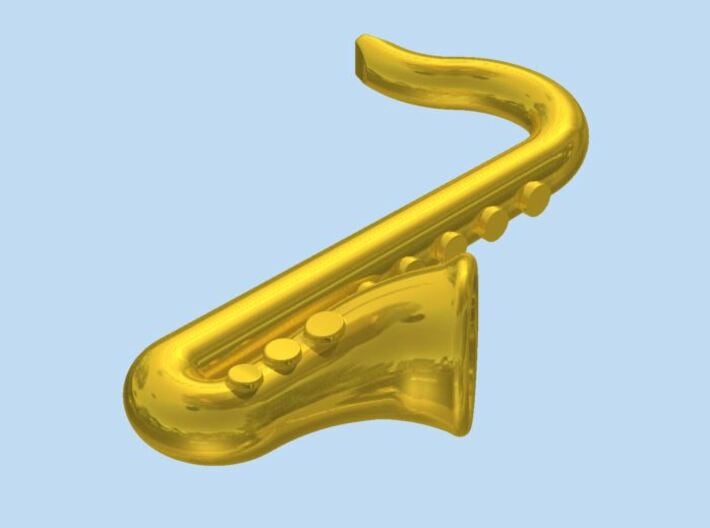 Saxophone 3d printed Render