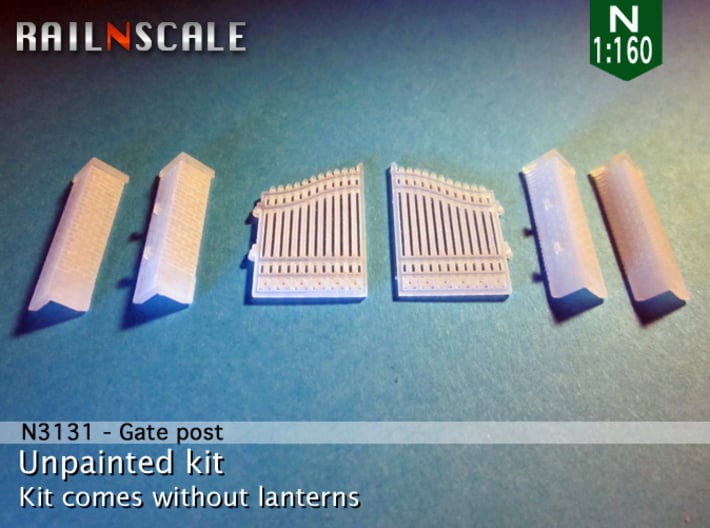 Gate post (N 1:160 - TT 1:120) 3d printed 