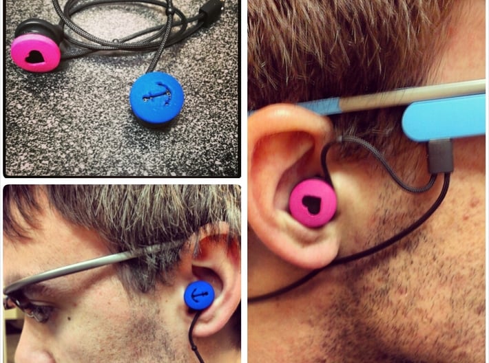Heart Ear Bud Cover for GLASS 3d printed
