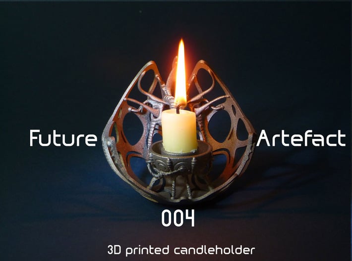 Future Artefact 004 3d printed Future Artefact 004- 3D printed candle holder- steel- Kai Braacher