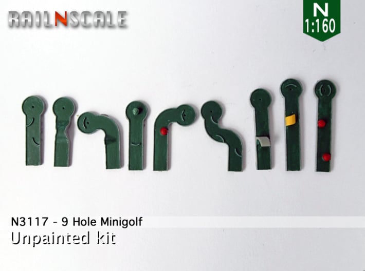 9 Hole Minigolf (N 1:160) 3d printed