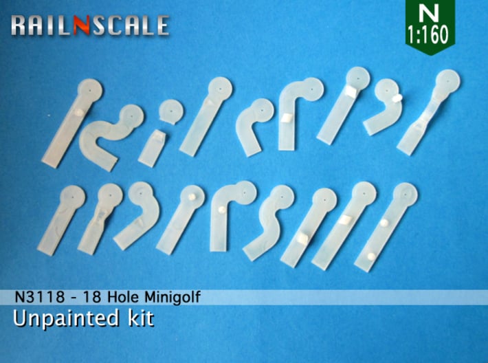 18 Hole Minigolf (N 1:160) 3d printed 