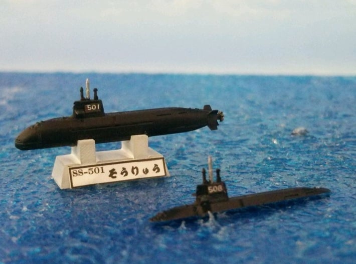 1/2000 JS Sōryū-class submarine 3d printed painted and decal