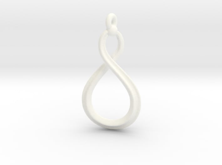 Mobius pendant for alumide 3d printed infinity pendant in WSF