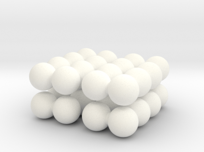 Ell of a puzzle (spheres) 3d printed 