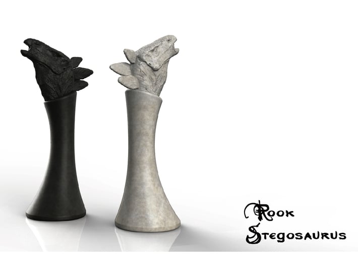 Dinosaurs Chess 3d printed 