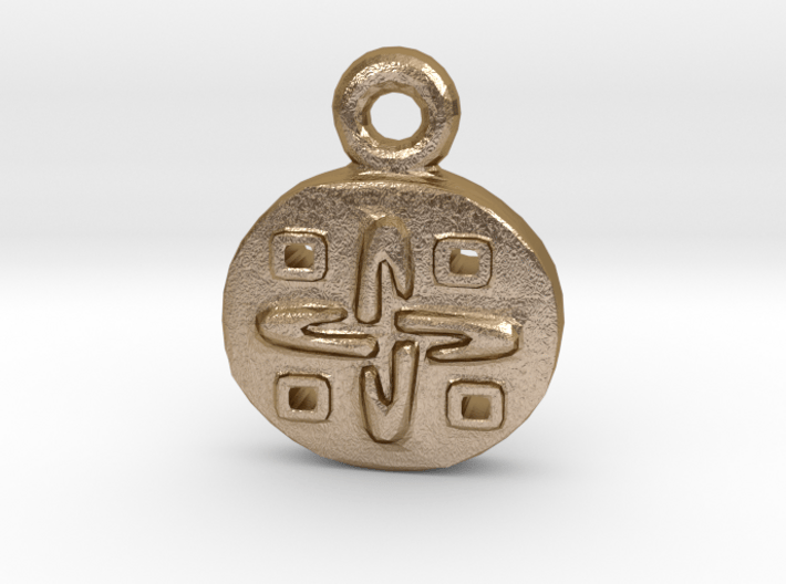 Aztec Gold-Design Pendant 3d printed 