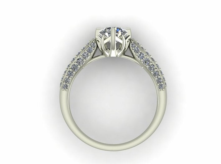 Classic Diamond ring SEMI MOUNT  3d printed 