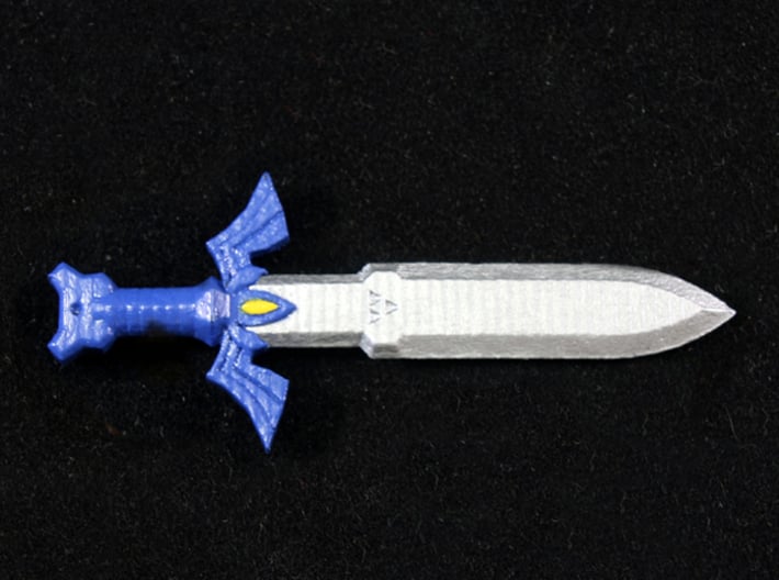 Toon Master Sword 3d printed Painted Frosted Ultra Detail