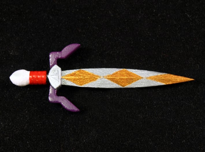 Gilded Sword 3d printed Painted Frosted Ultra Detail