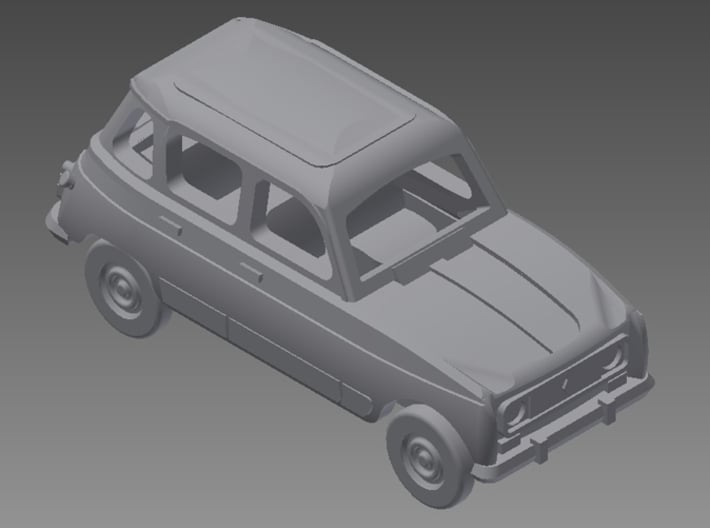 Renault 4 Hatchback 1:160 scale (Lot of 2 cars) 3d printed 