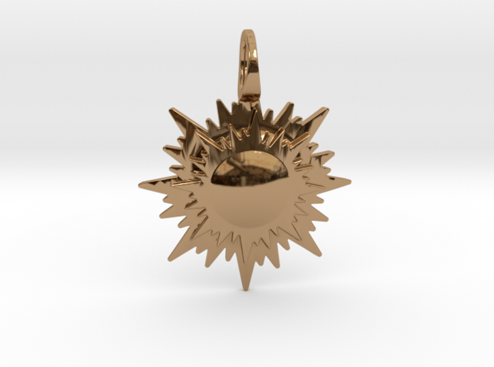 "doppio sole" pendant (cm 2,6) 3d printed 