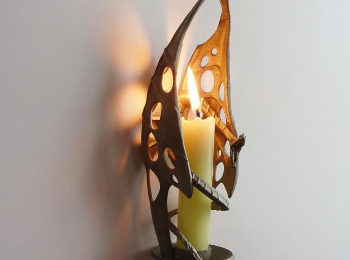 LUX DRACONIS 002 3d printed candle holder LUX DRACONIS 002 - 3D printed in steel