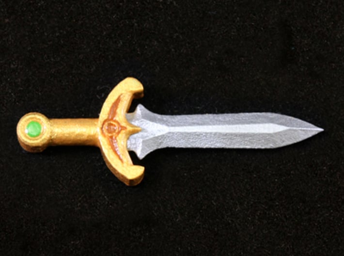 Four Sword 3d printed Painted Frosted Ultra Detail