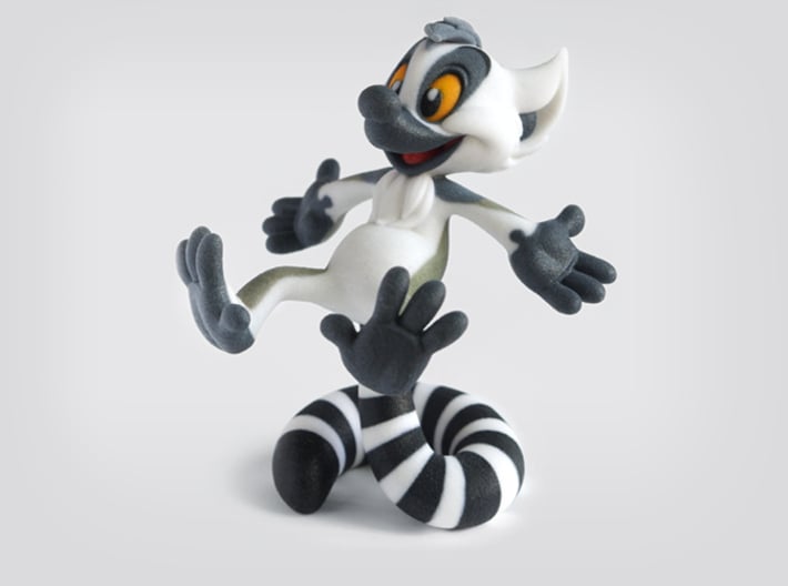 Kiki the Lemur 3d printed Note: Actual print will not be as glossy and may vary