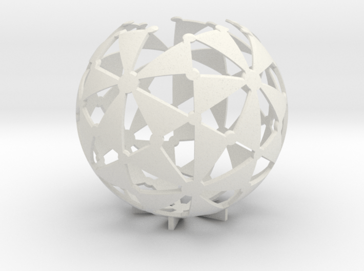 (5,3,2) triangle tiling (stereographic projection) 3d printed 