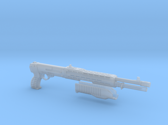 SPAS 12 1:6 scale shotgun with moveable pump 3d printed
