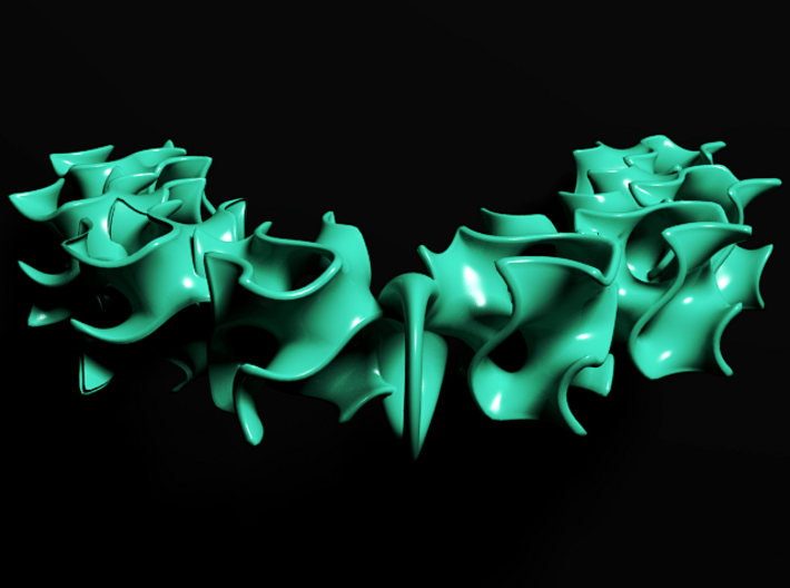 Gyroid Pendant 3d printed 