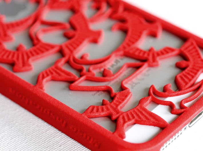 Birds Silhouette iPhone5/5s Case 3d printed detail of Birds Silhouette iPhone5/5s Case in coral red