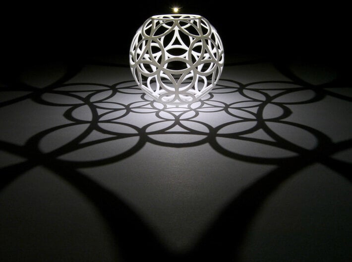 Dual circles (stereographic projection) 3d printed 