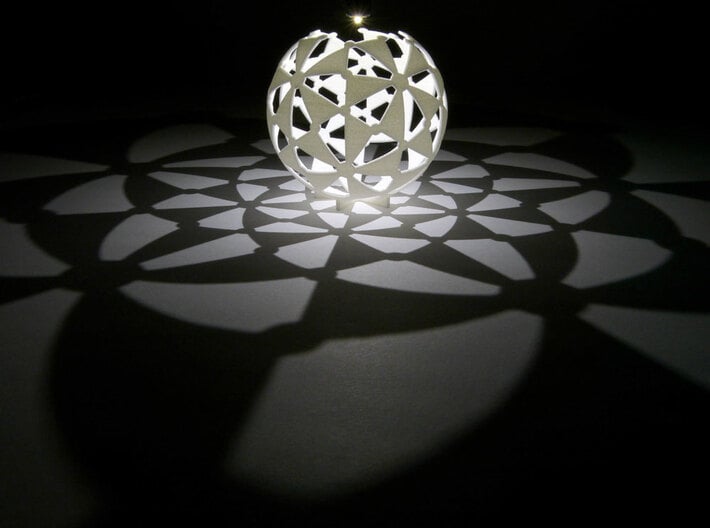 (5,3,2) triangle tiling (stereographic projection) 3d printed