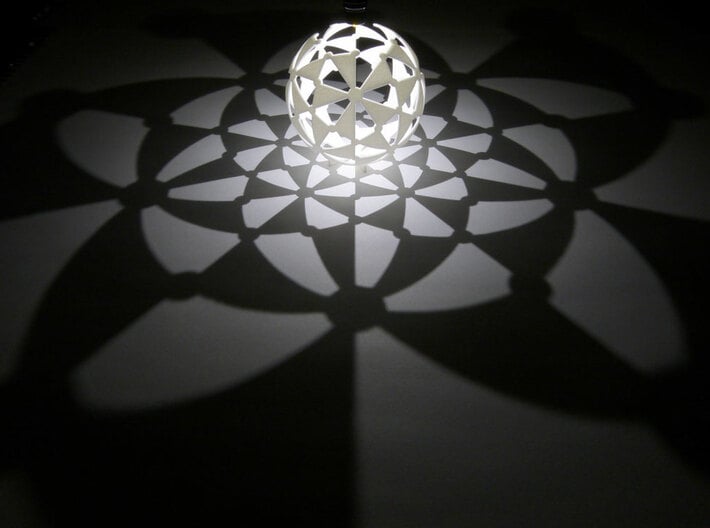 (5,3,2) triangle tiling (stereographic projection) 3d printed 