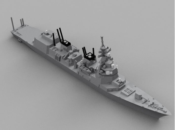 1/1800 JS Asahi-class destroyer 3d printed Computer software render.