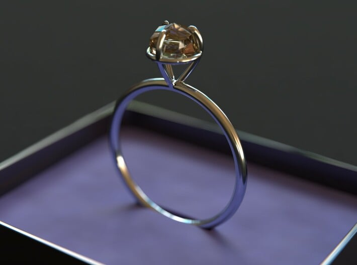 Thin ring with socket 3d printed