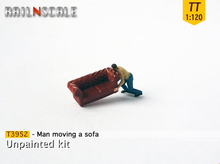 Man moving a sofa (TT 1:120) 3d printed