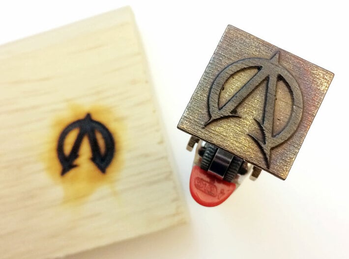 Bic Lighter Branding Iron - 1 Inch Square 3d printed Image on the Square Base