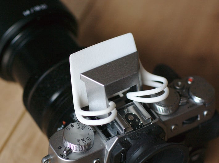 Bounce Buddy - Bouncer for the internal flash! V2 3d printed Bounce Buddy mounted on Fuji X-T10