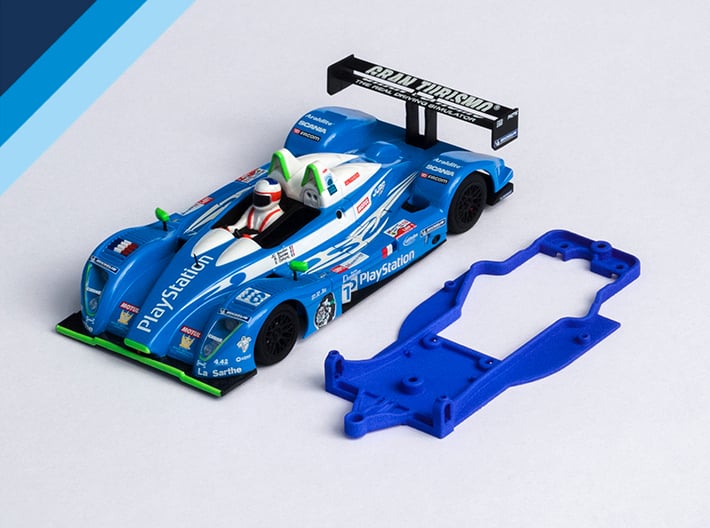 1/32 Avant Slot Pescarolo Chassis for Slot.it pod 3d printed Chassis compatible with Avant Slot Pescarolo LMP body (not included)