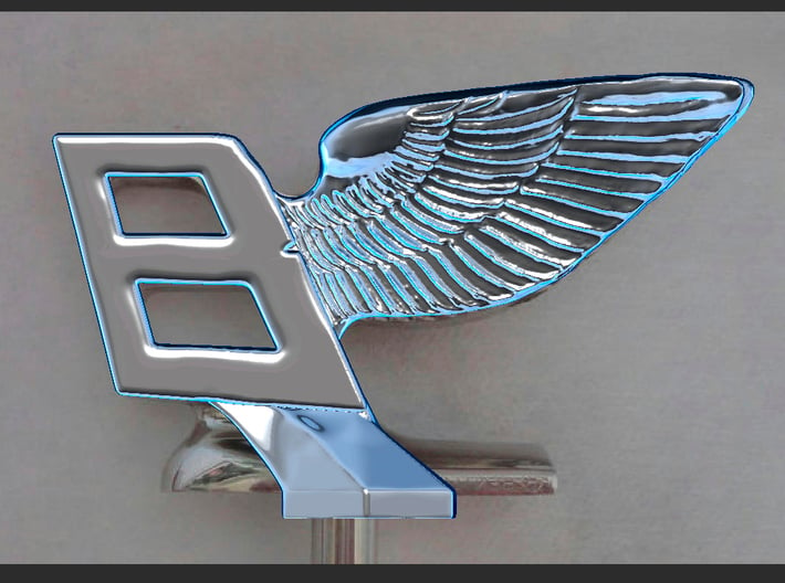 1/1 Scale BENTLEY hood Car Logo Ornament Metal Model 
