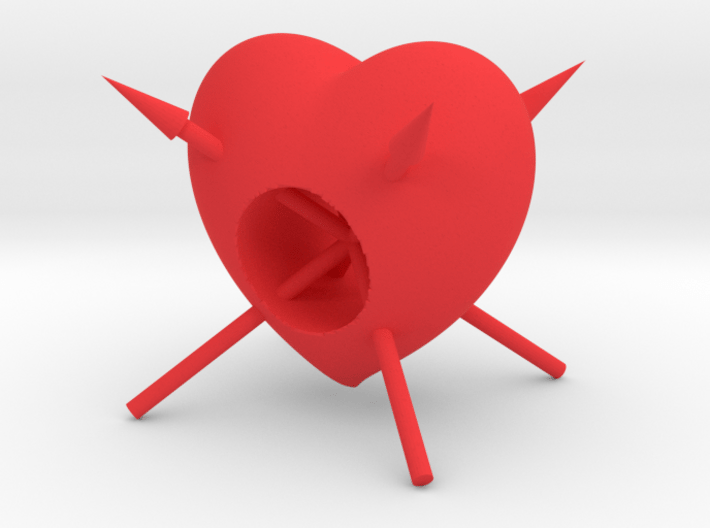 Arrow Through Heart 3d printed