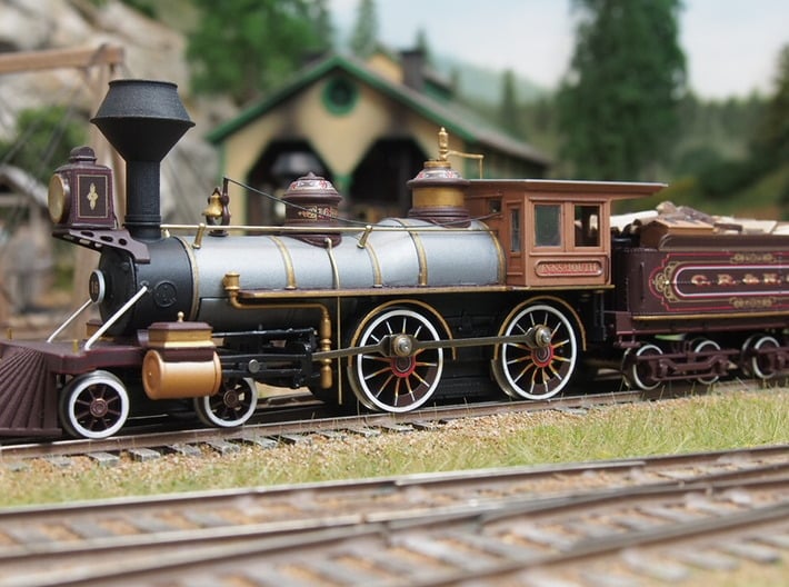 HO scale old time locomotive cowcatcher set 3d printed 