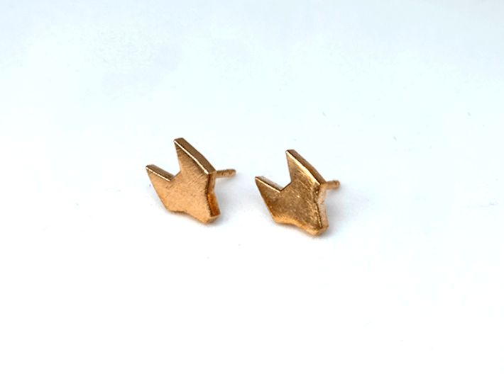 FOX Stud Earrings 3d printed