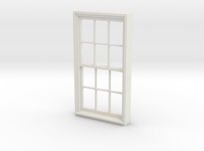 Window, 40in X 74in, 12 Panes, 1/32 Scale 3d printed