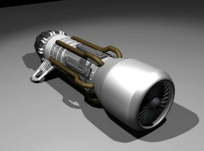 Jet Engine Keychain 3d printed Render of the jet egnine in 3dsmax5