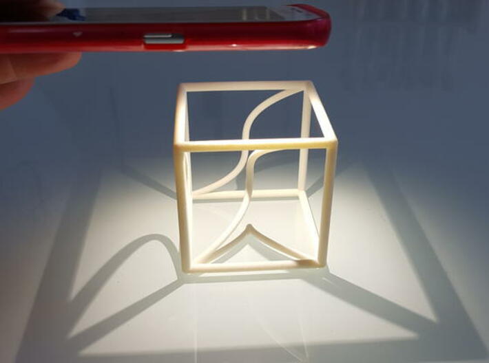 Space Curve and Projections, with Cusp 3d printed 