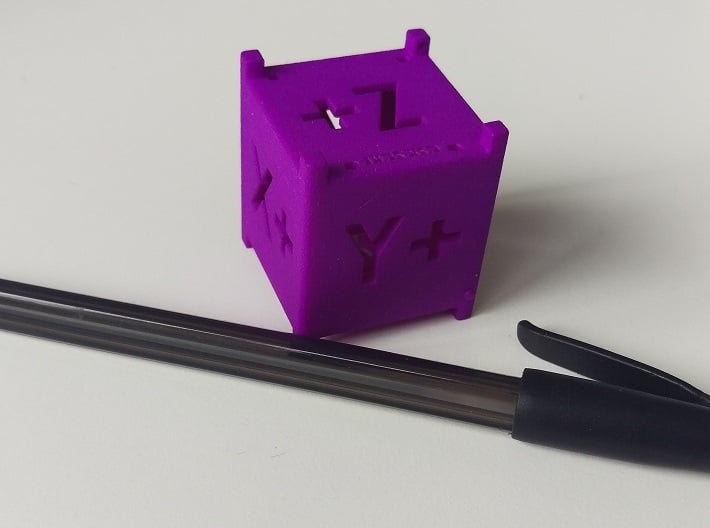 Mini Cubesat Reference Cube Model 3d printed As made in Purple!
