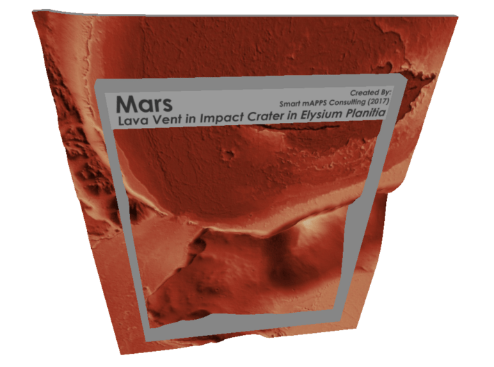 Mars Map: Lava Vent - Red 3d printed 
