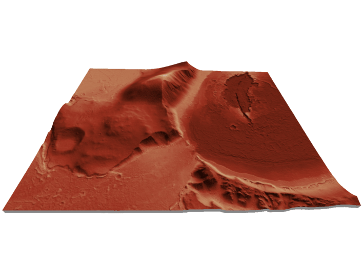 Mars Map: Lava Vent - Red 3d printed 