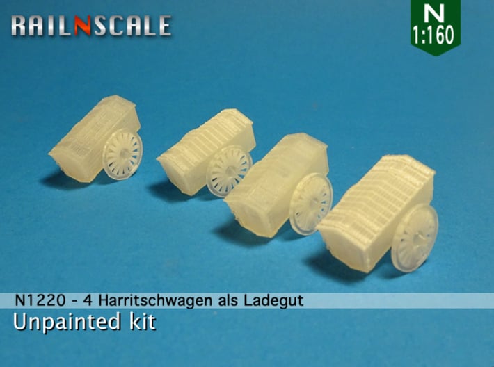 4 Harritschwagen als Ladegut (N 1:160) 3d printed 